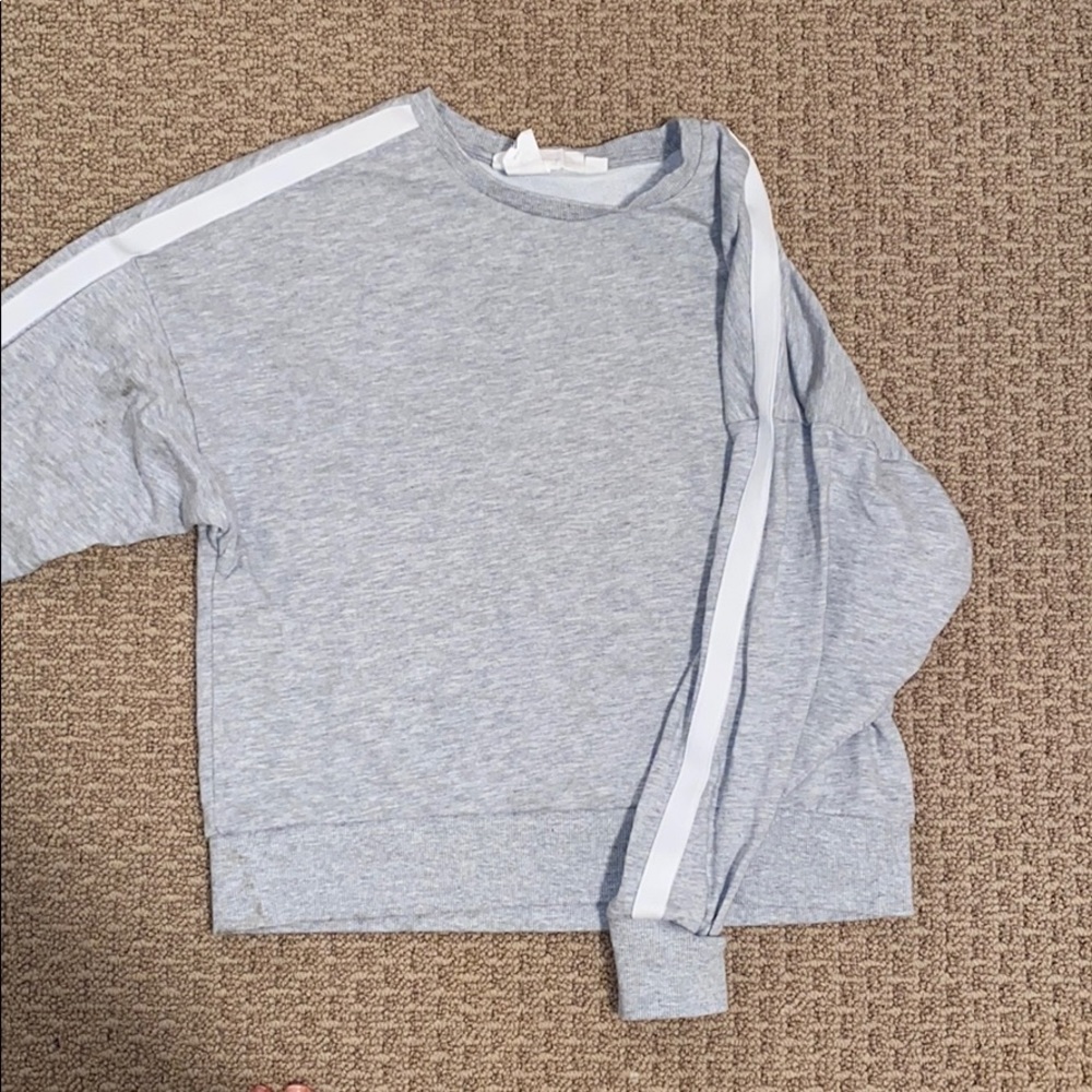 Striped Sleeve Crewneck